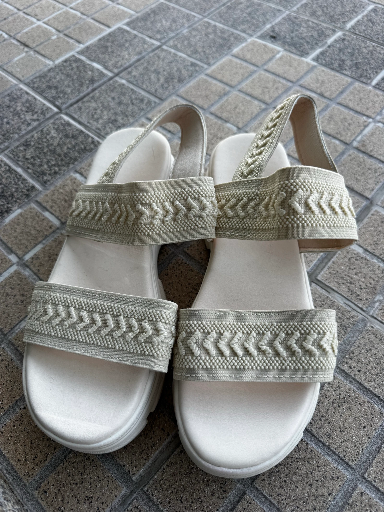 Beige Platform Sandals New | Size 38 | Comfortable and Modern – photo 2